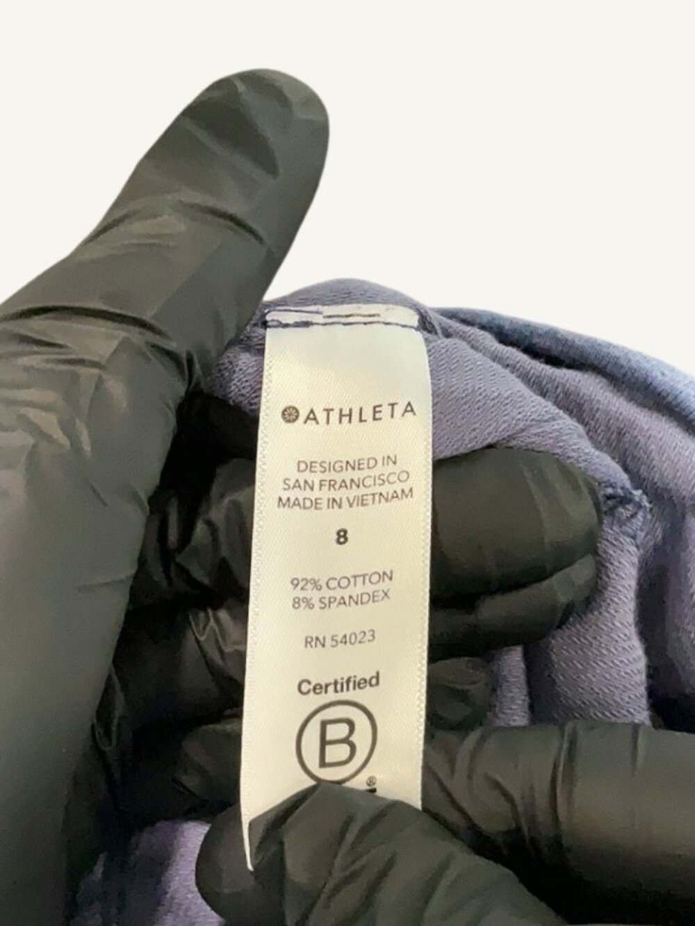 Athleta Farallon Printed Jogger Pants Blue Camo Cotton Blend Size 8 - Picture 7 of 7